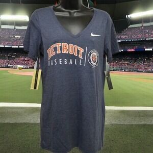 Detroit Tigers Nike V Neck MLB Baseball Skubal Shirt Womens XS New Fast Ship
